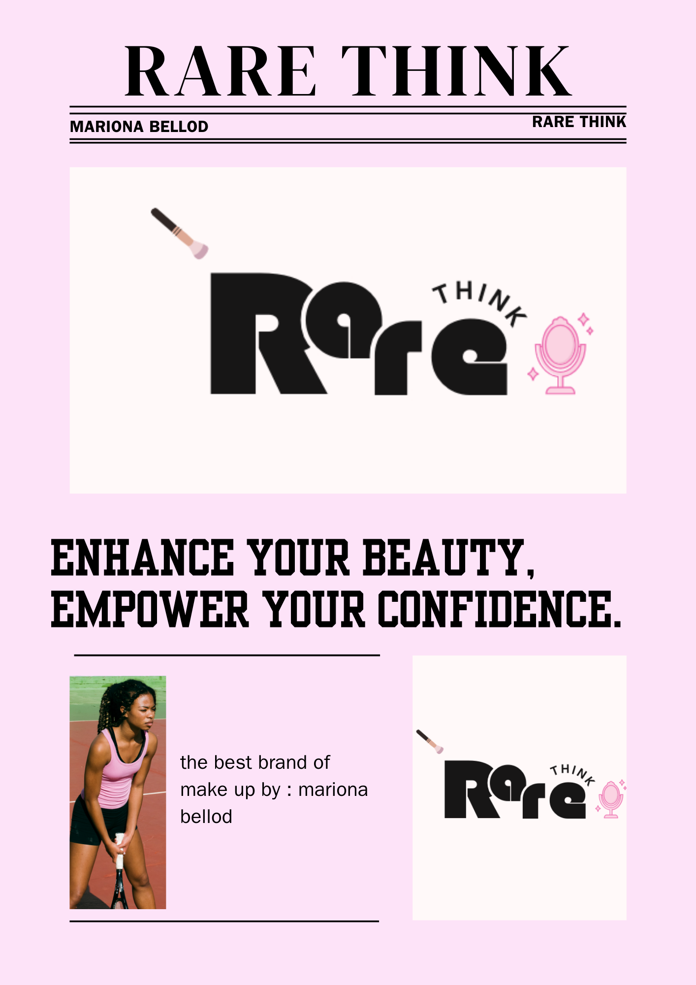 RARE THINK Makeup Flyer